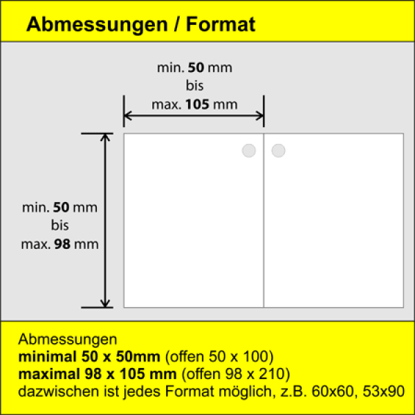 1.000 Stück Booklets (4-seitige Anhänger)